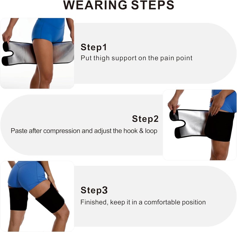 Dokelovy Sauna Leg Sleeves 2-Pack Adjustable Thigh Wraps for Women & Men,Sweat Thigh Trimmer Slimming Workout Gear Fat Burn - Image 3